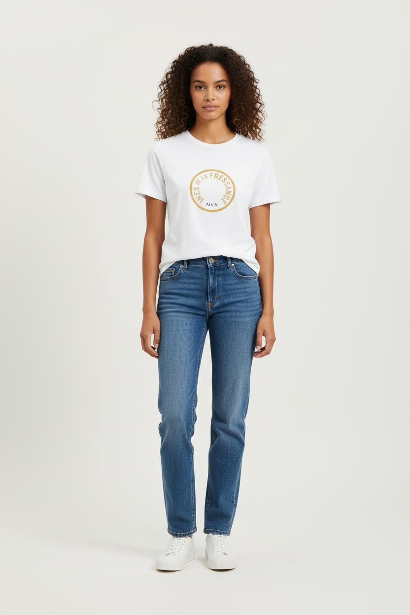 Tee-shirt Blanc - Taille XS/34 de la marque Ines de la Fressange Paris | PARAD78718 - Vendu par Paradigme - Image 1