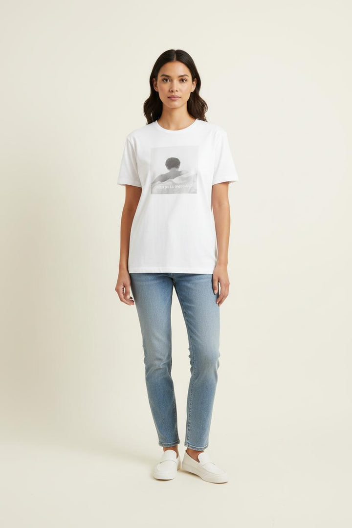 Tee-shirt Blanc - Taille S/36 de la marque Ines de la Fressange Paris | PARAD78728 - Vendu par Paradigme - Image 1
