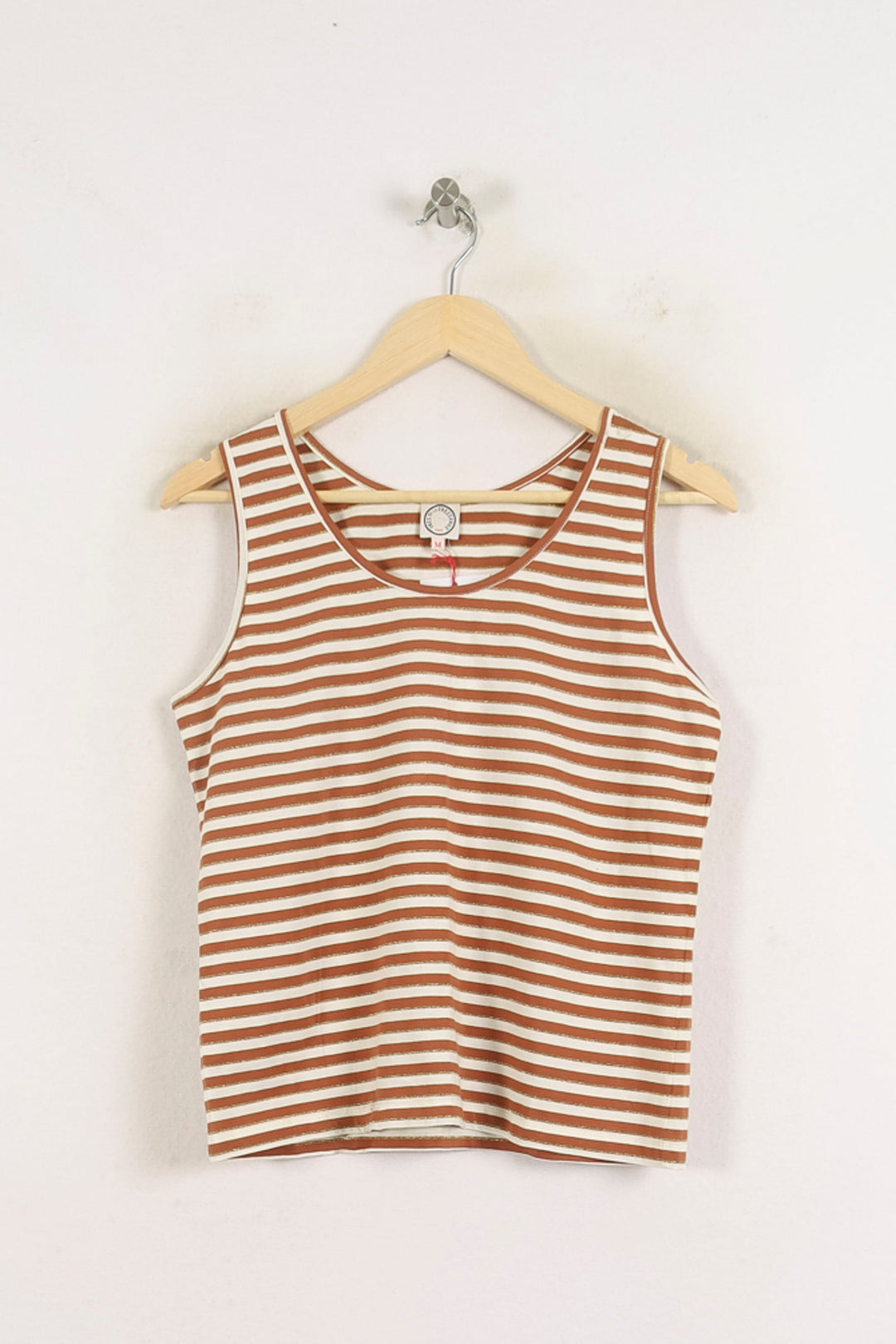 Débardeur Marron et Blanc - Taille M/38 de la marque Ines de la Fressange Paris | PARAD78729 - Vendu par Paradigme - Image 2