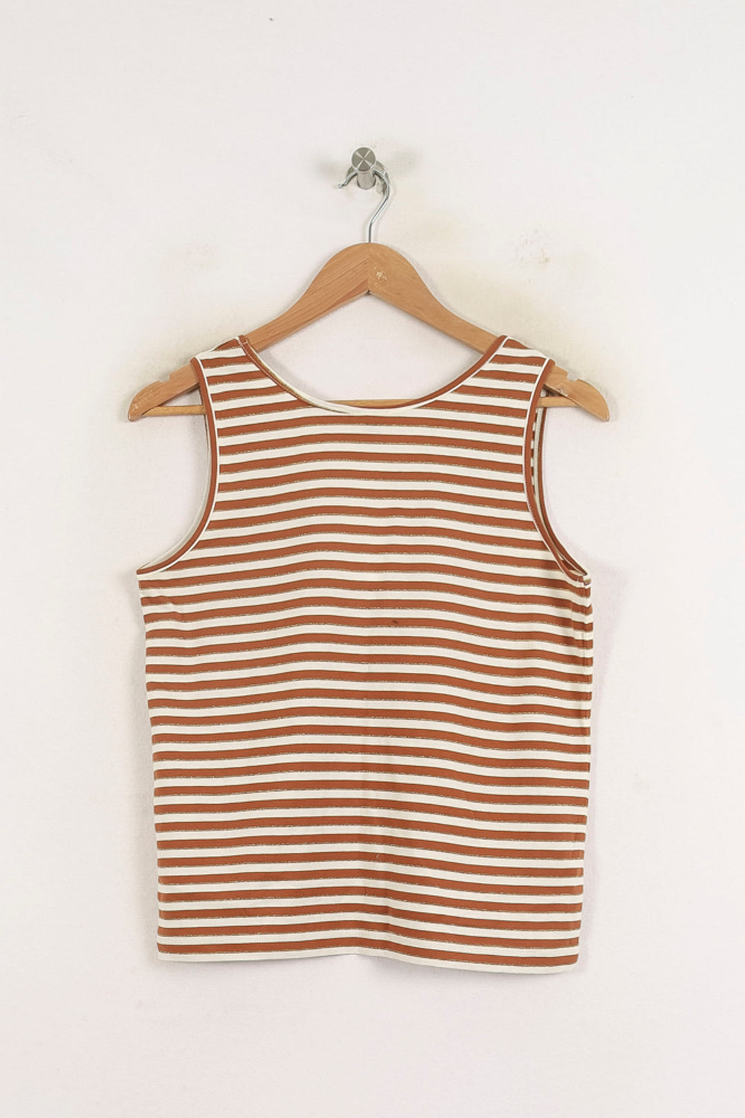 Débardeur Marron et Blanc - Taille S/36 de la marque Ines de la Fressange Paris | PARAD78730 - Vendu par Paradigme - Image 4