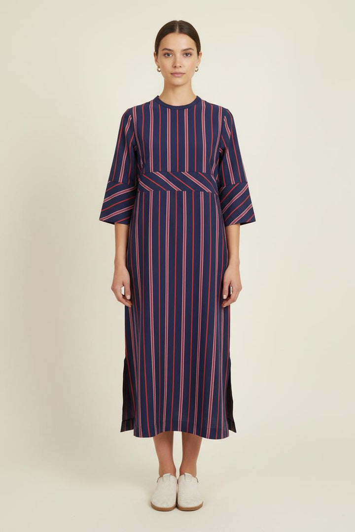 Robe Midi Bleu et Rouge - Taille S/36 de la marque Ines de la Fressange Paris | PARAD78732 - Vendu par Paradigme - Image 1