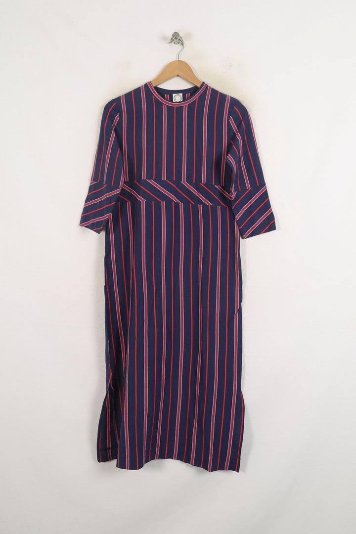 Robe Midi Bleu et Rouge - Taille S/36 de la marque Ines de la Fressange Paris | PARAD78732 - Vendu par Paradigme - Image 2