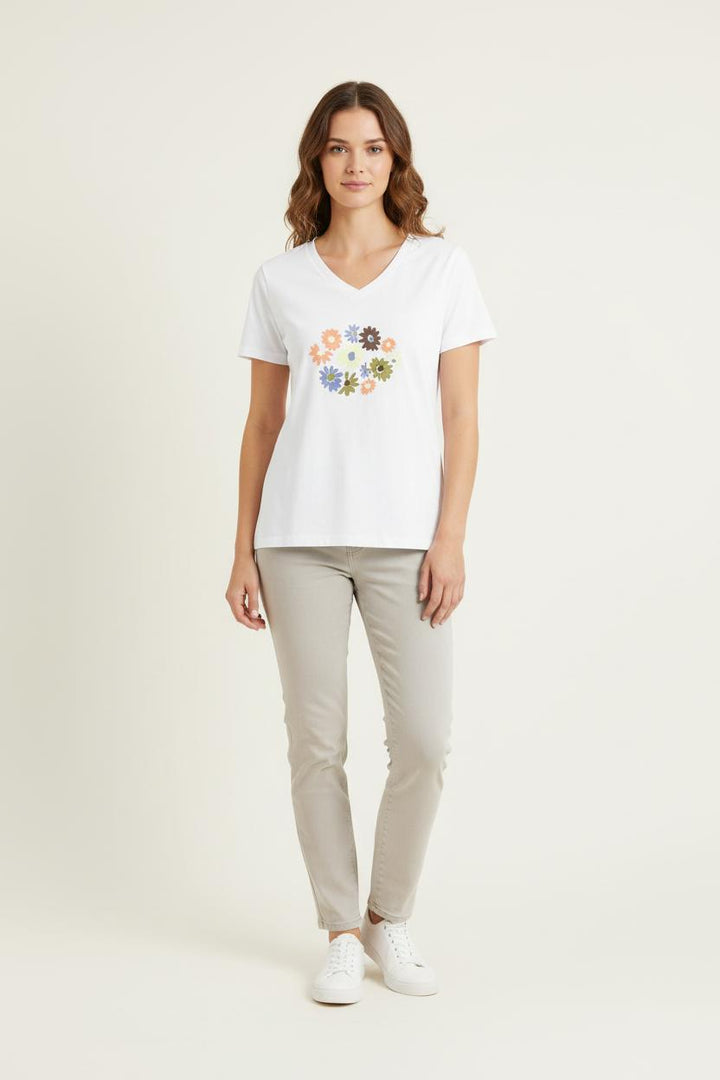 Tee-shirt Blanc - Taille XS/34 de la marque Ines de la Fressange Paris | PARAD78735 - Vendu par Paradigme - Image 1