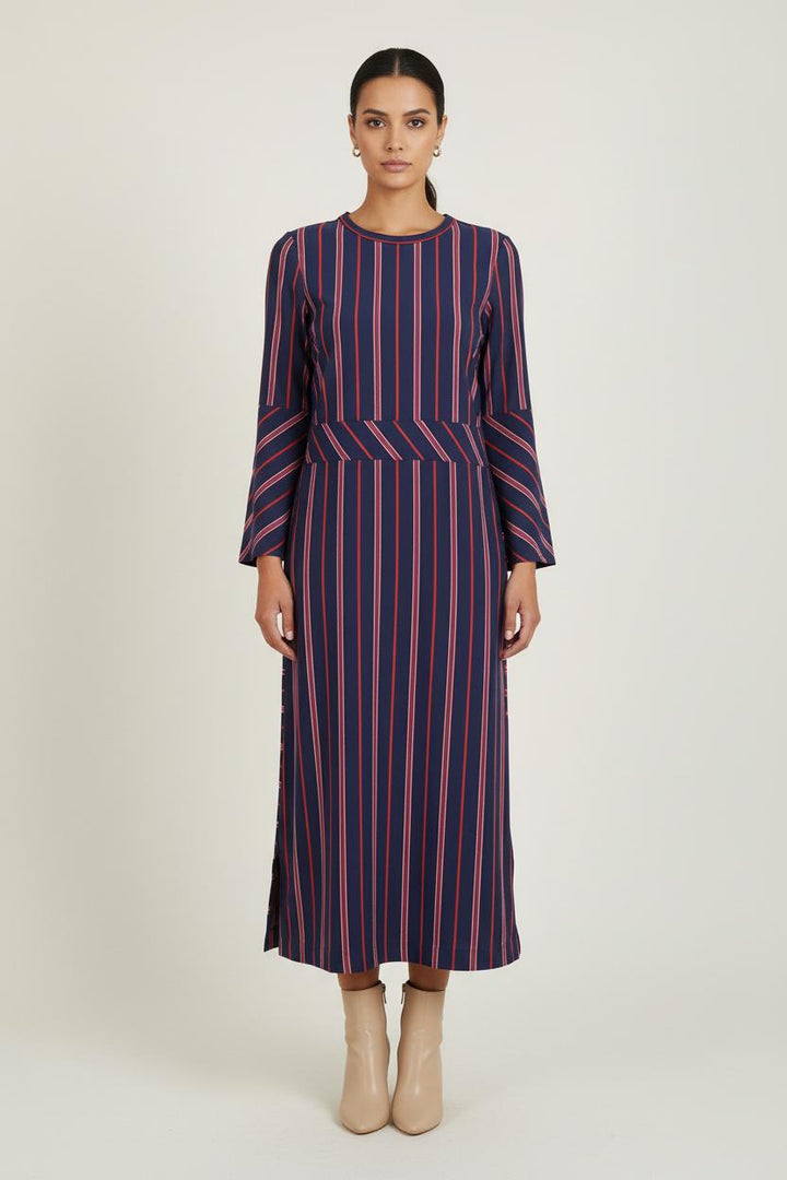 Robe Longue Bleue et Rouge - Taille S/36 de la marque Ines de la Fressange Paris | PARAD78739 - Vendu par Paradigme - Image 1