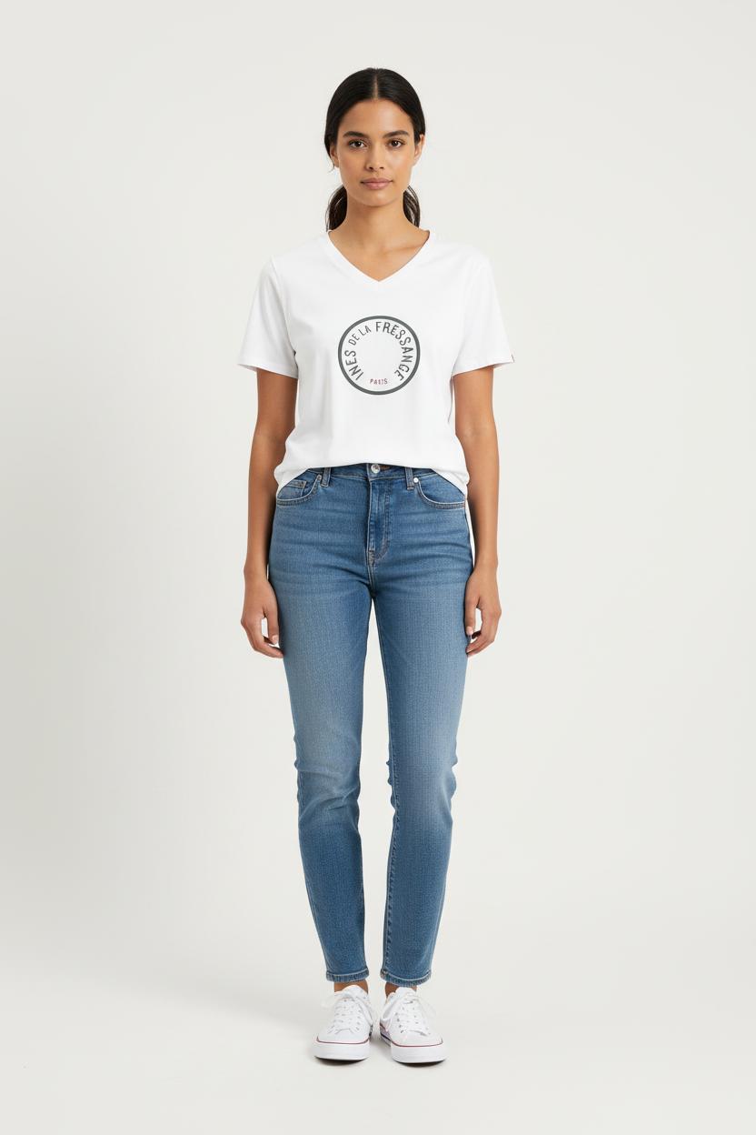 Tee-shirt Blanc - Taille S/36 de la marque Ines de la Fressange Paris | PARAD78743 - Vendu par Paradigme - Image 1