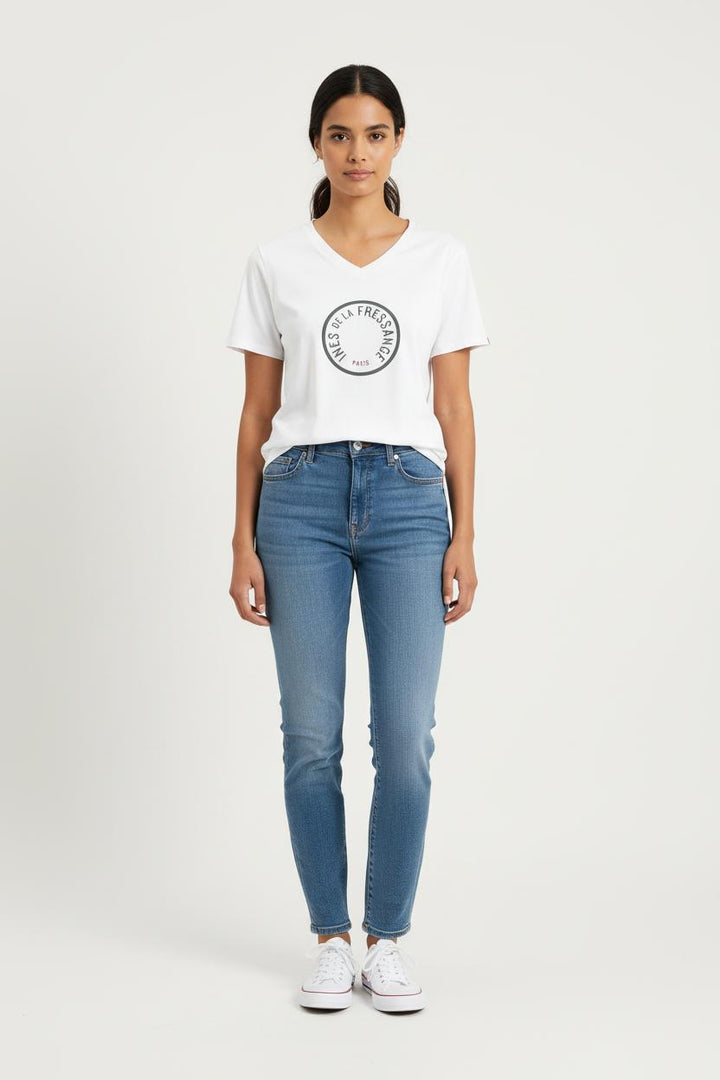 Tee-shirt Blanc - Taille S/36 de la marque Ines de la Fressange Paris | PARAD78743 - Vendu par Paradigme - Image 1