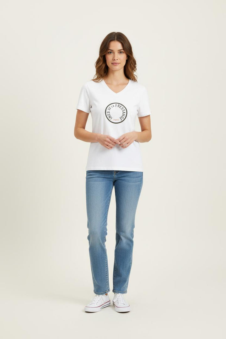 Tee-shirt Blanc - Taille S/36 de la marque Ines de la Fressange Paris | PARAD78744 - Vendu par Paradigme - Image 1
