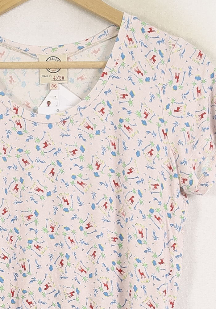 Tee-shirt Rose - Taille S/36 de la marque Ines de la Fressange Paris | PARAD78749 - Vendu par Paradigme - Image 3