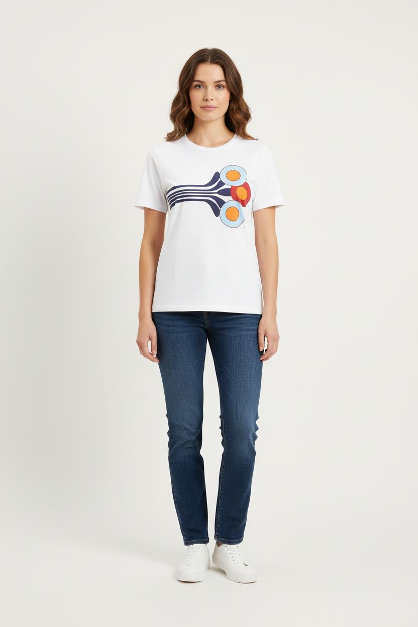 Tee-shirt Blanc - Taille S/36 de la marque Ines de la Fressange Paris | PARAD78755 - Vendu par Paradigme - Image 1