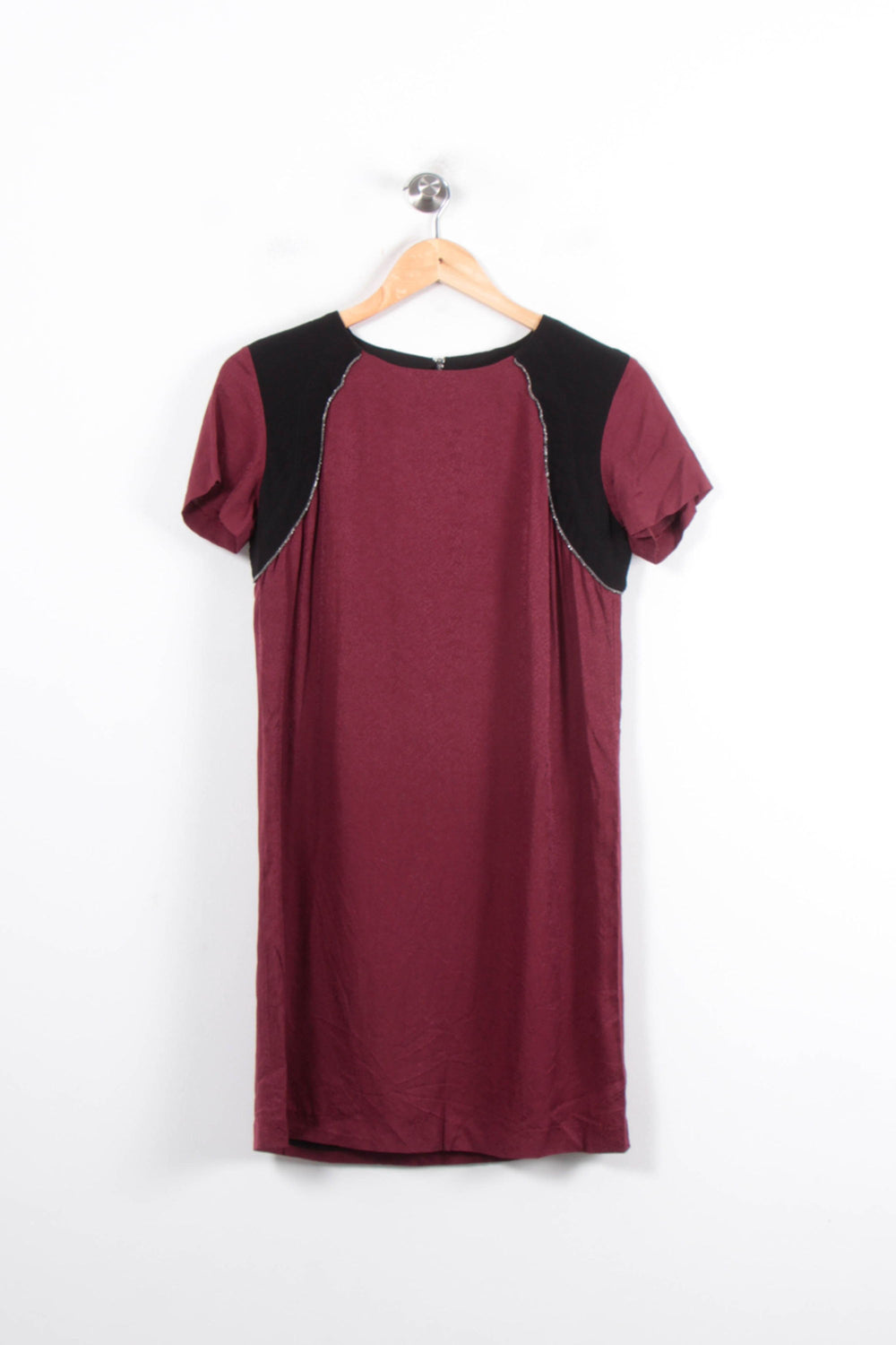 Robe Courte Bordeaux et Noire - Taille S/36 de la marque IKKS | PARAD78774 - Vendu par Paradigme - Image 2