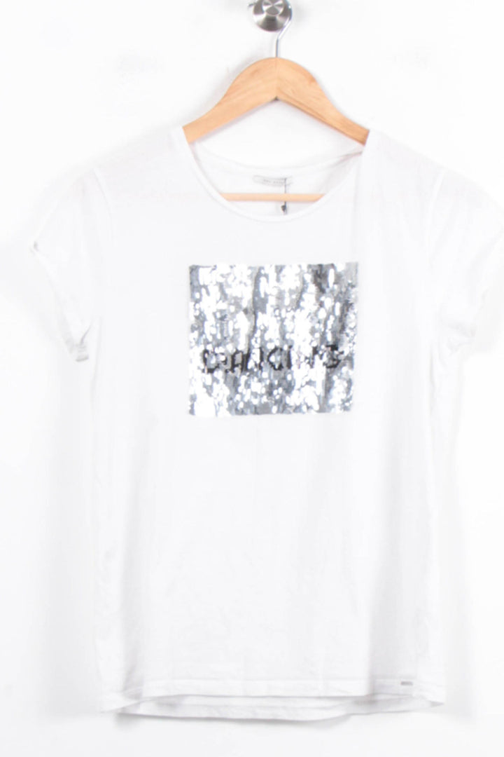 Tee-shirt Blanc et Argenté - Taille S/36 de la marque IKKS | PARAD78780 - Vendu par Paradigme - Image 2
