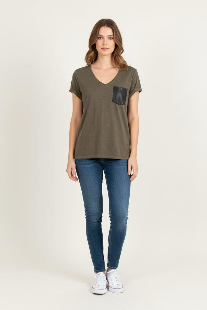 Tee-shirt Vert et Noir - Taille XS/34 de la marque IKKS | PARAD78781 - Vendu par Paradigme - Image 1