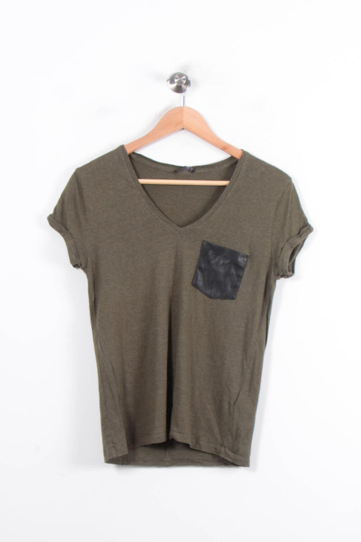 Tee-shirt Vert et Noir - Taille XS/34 de la marque IKKS | PARAD78781 - Vendu par Paradigme - Image 2