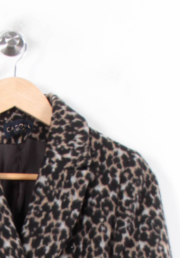 Manteau Léopard Marron et Noir - Taille S/36 de la marque Caroll | PARAD78791 - Vendu par Paradigme - Image 3