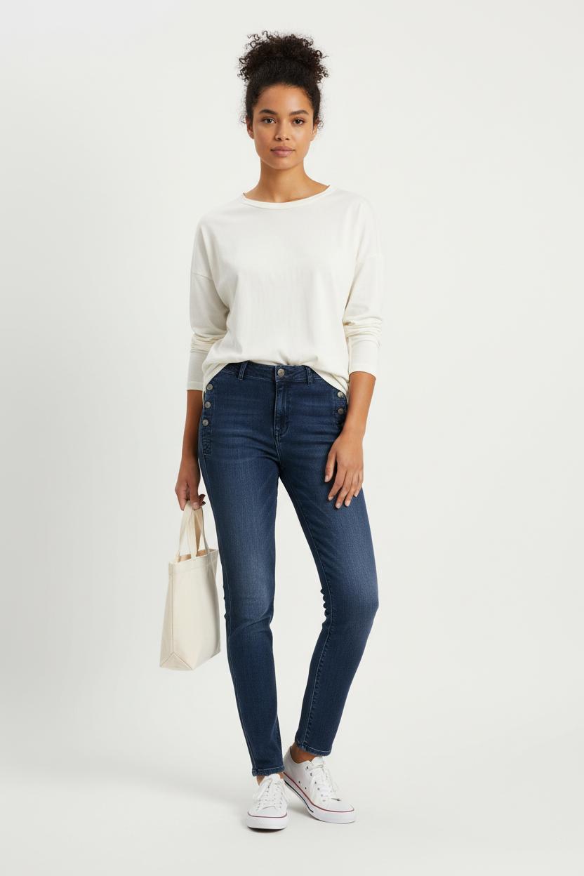 Jean Skinny Bleu - Taille S/36 de la marque ZAPA | PARAD78801 - Vendu par Paradigme - Image 1