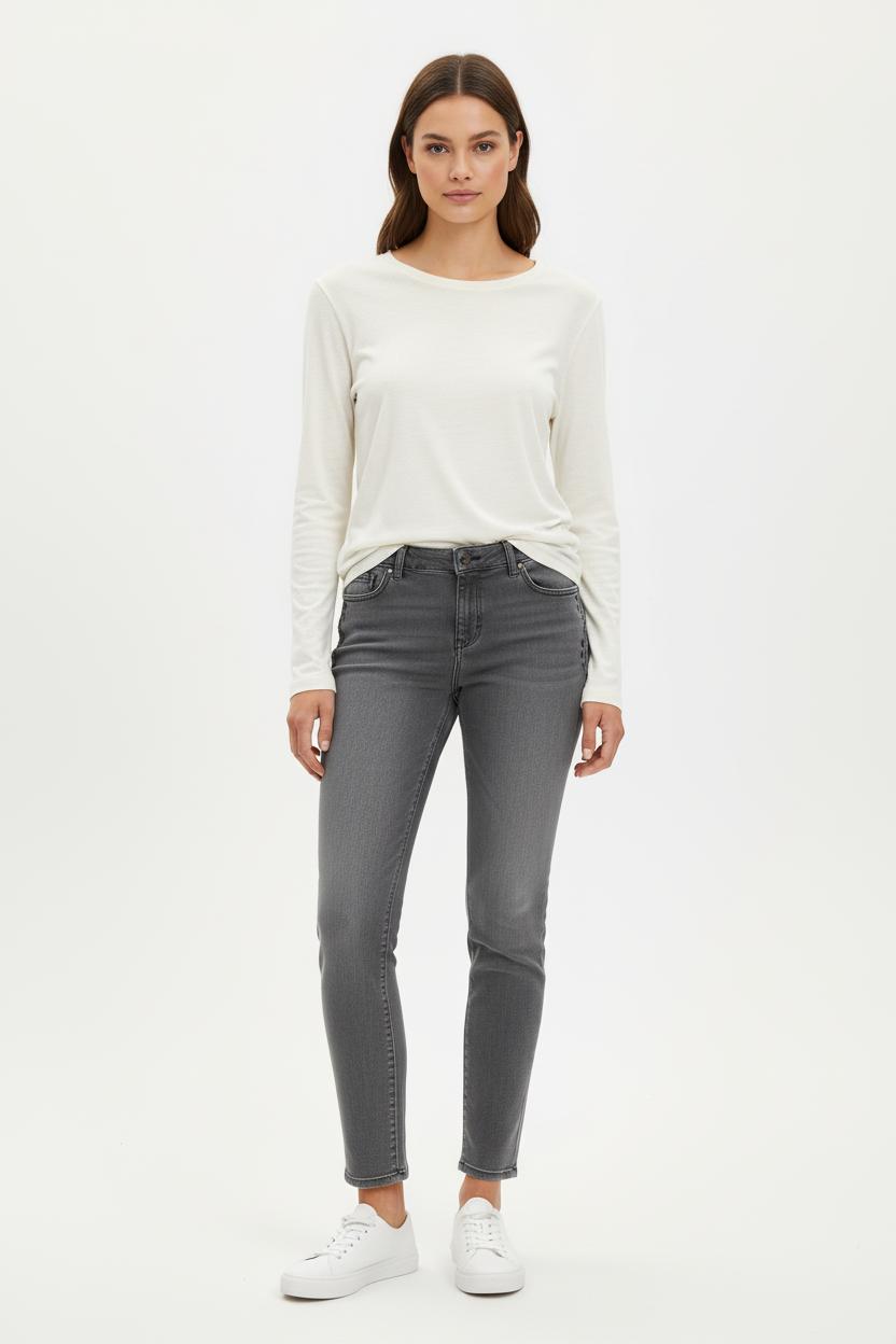 Jean Gris - Taille S/36 de la marque IKKS | PARAD78802 - Vendu par Paradigme - Image 1