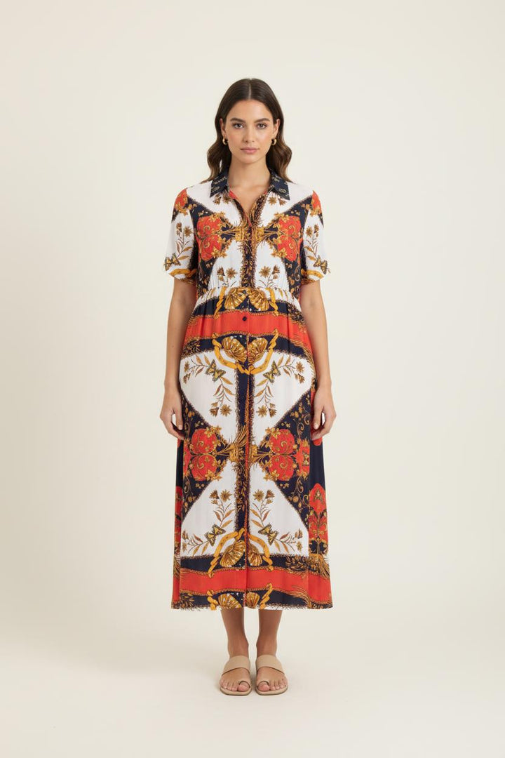 Robe Midi Multicolore - Taille S/36 de la marque Sandro | PARAD78811 - Vendu par Paradigme - Image 1