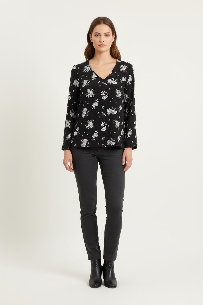 Blouse Noire et Blanche - Taille S/36 de la marque Pablo | PARAD78813 - Vendu par Paradigme - Image 1