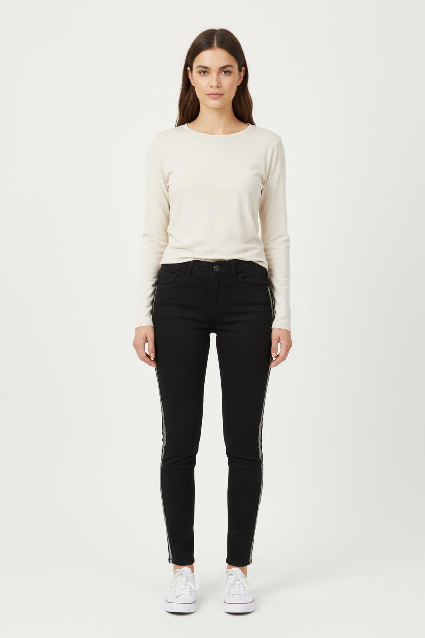 Jean Noir et Argenté - Taille S/36 de la marque Liu Jo | PARAD78815 - Vendu par Paradigme - Image 1