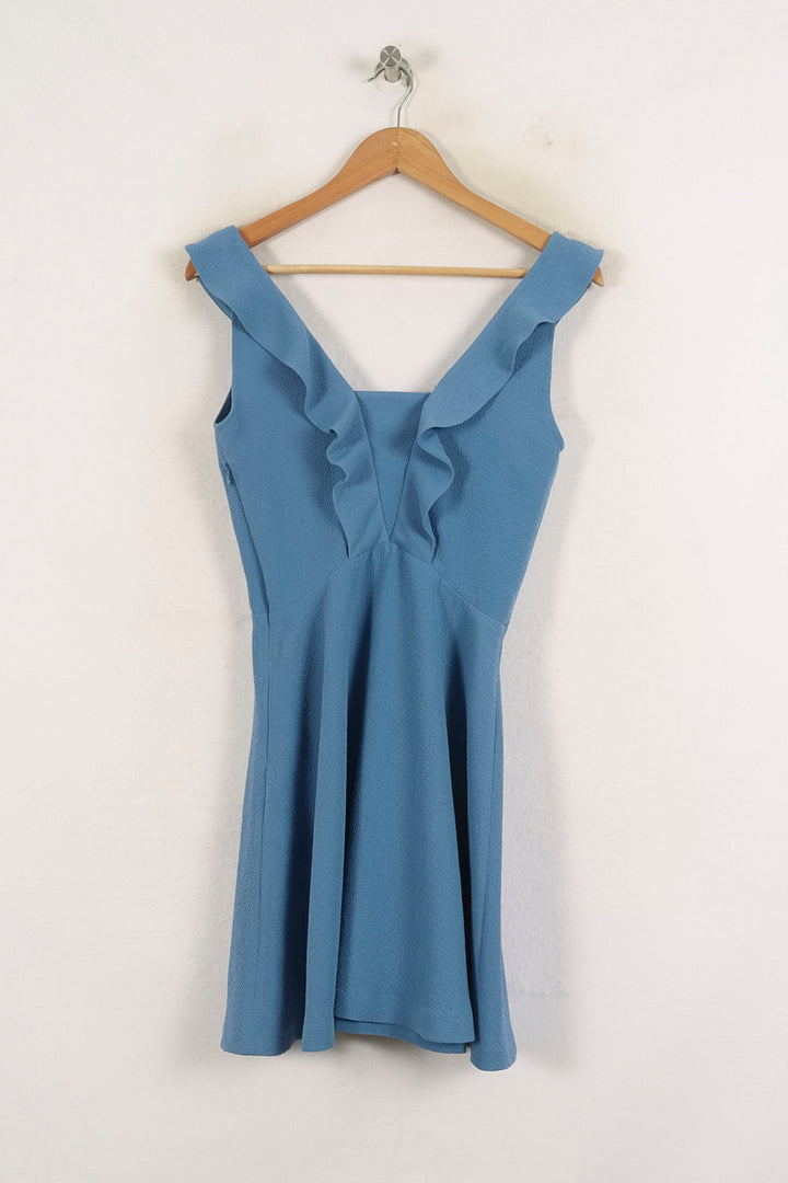 Robe Patineuse Bleue - Taille S/36 de la marque Sandro | PARAD78833 - Vendu par Paradigme - Image 4
