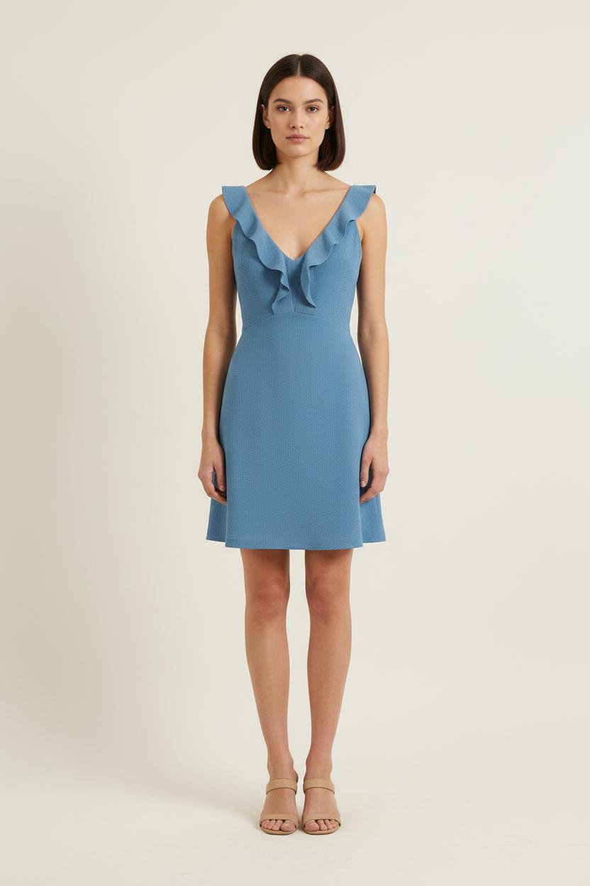 Robe Patineuse Bleue - Taille S/36 de la marque Sandro | PARAD78833 - Vendu par Paradigme - Image 1