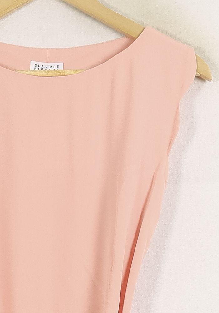 Robe Midi Rose - Taille S/36 de la marque Claudie Pierlot | PARAD78834 - Vendu par Paradigme - Image 3
