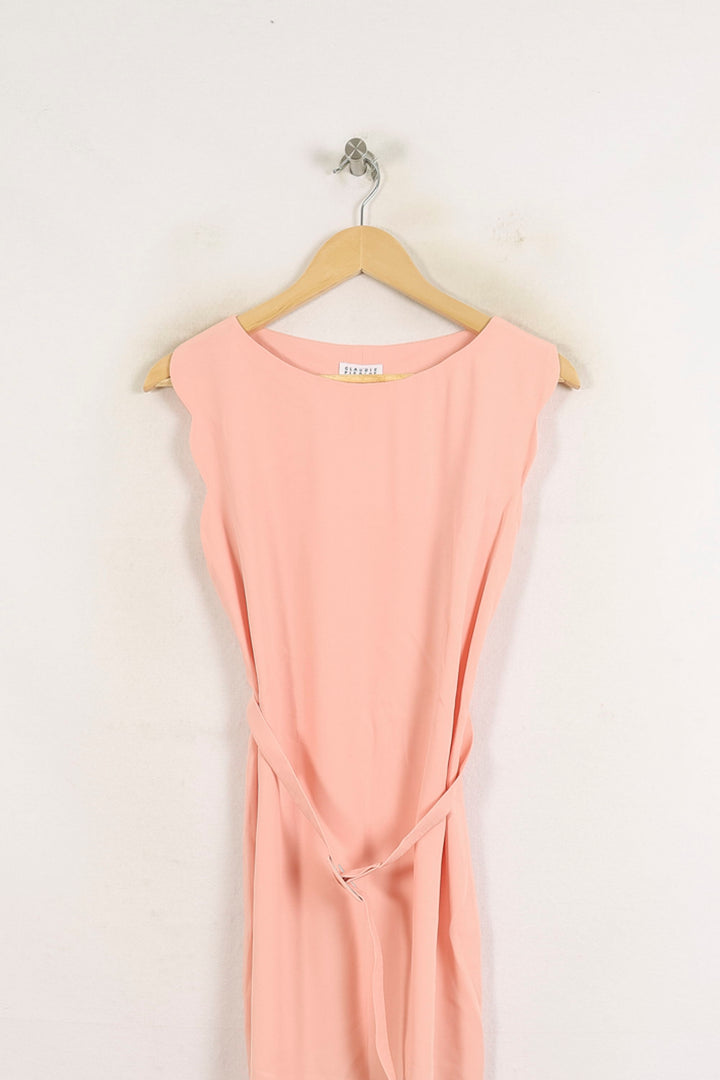 Robe Midi Rose - Taille S/36 de la marque Claudie Pierlot | PARAD78834 - Vendu par Paradigme - Image 2