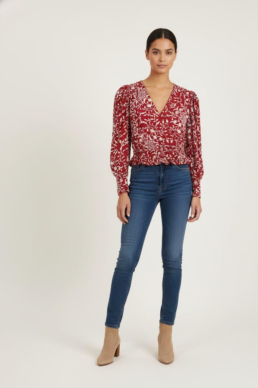 Blouse Rouge et Blanche - Taille S/36 de la marque The Kooples | PARAD78835 - Vendu par Paradigme - Image 1