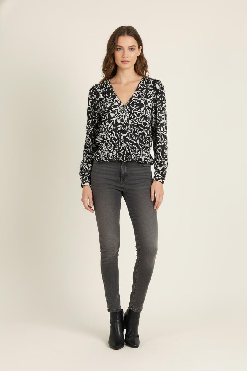 Blouse Noire et Blanche - Taille S/36 de la marque The Kooples | PARAD78836 - Vendu par Paradigme - Image 1