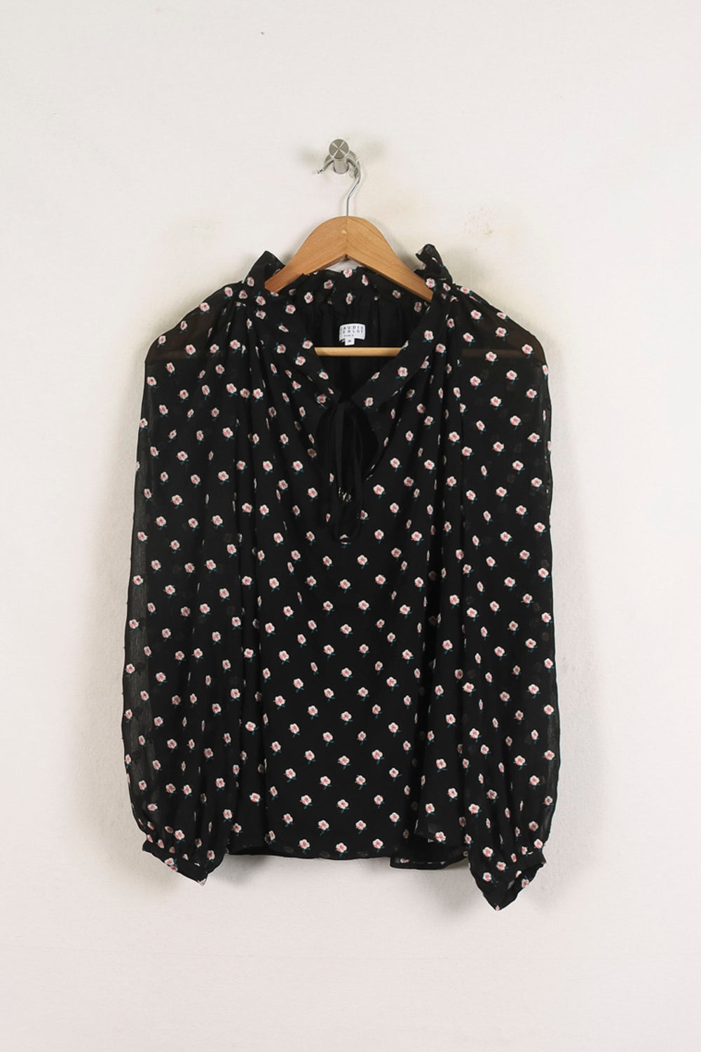 Blouse Noire et Blanche - Taille S/36 de la marque Claudie Pierlot | PARAD78838 - Vendu par Paradigme - Image 2