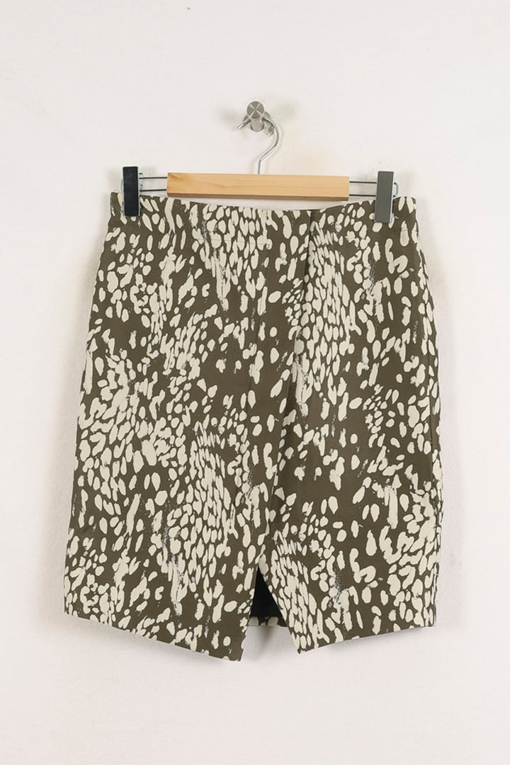 Jupe Droite Verte et Blanche - Taille M/38 de la marque Gerard Darel | PARAD78839 - Vendu par Paradigme - Image 2