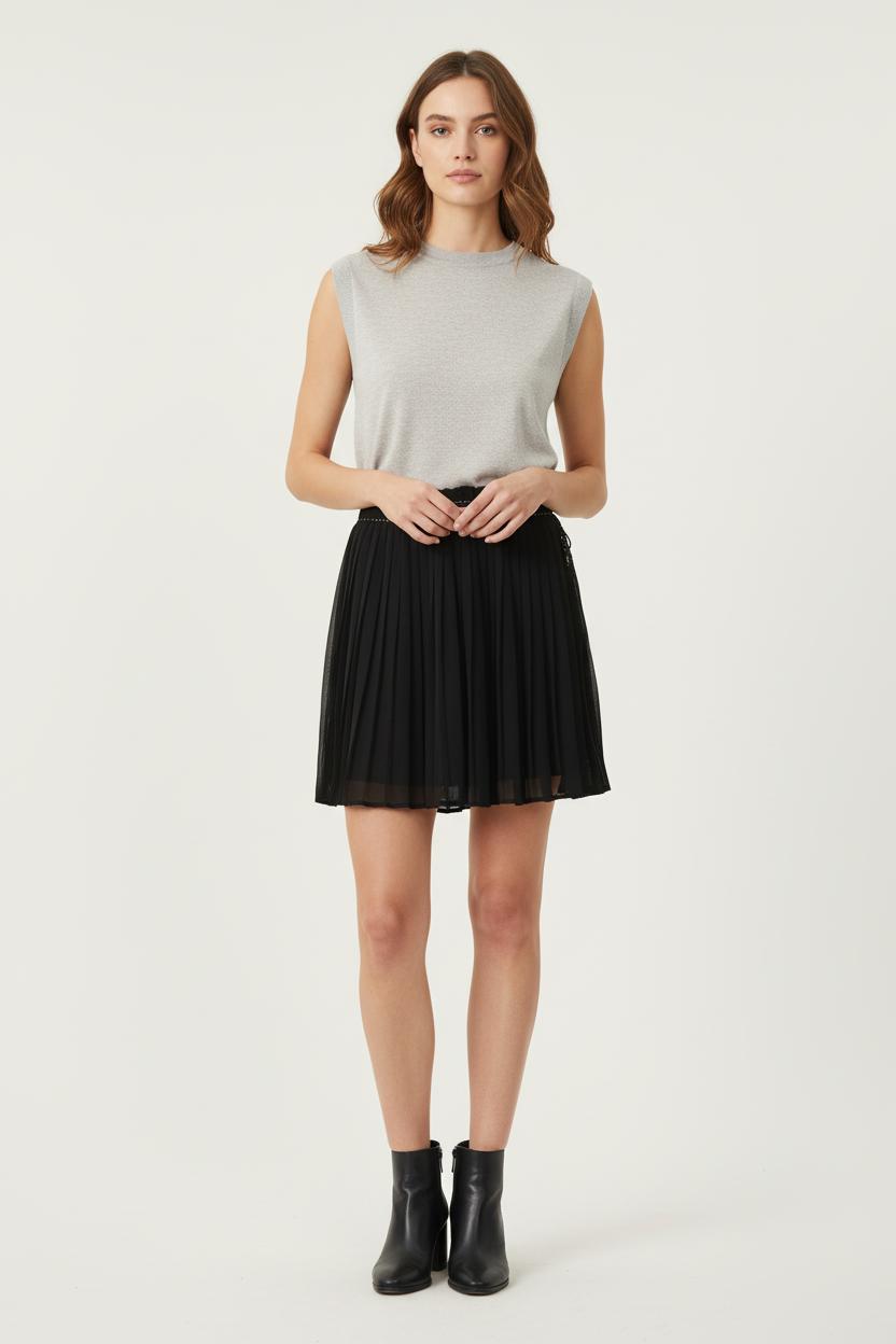 Jupe Plissée Noire - Taille S/36 de la marque Grace & Mila | PARAD78856 - Vendu par Paradigme - Image 1