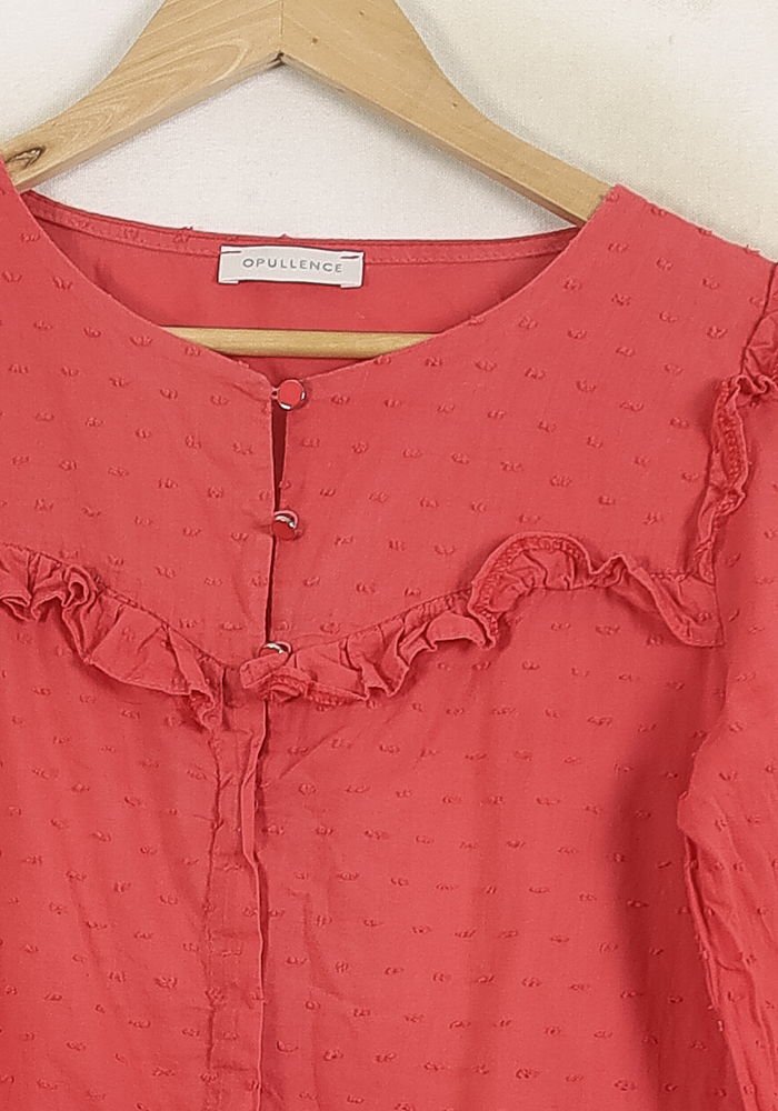Blouse Rouge - Taille S/36 de la marque Opullence | PARAD78857 - Vendu par Paradigme - Image 3