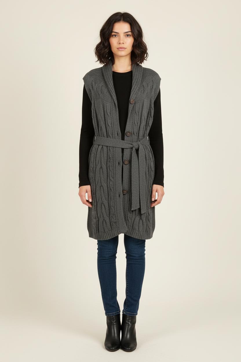 Cardigan Gris - Taille S/36 de la marque One Step | PARAD78860 - Vendu par Paradigme - Image 1