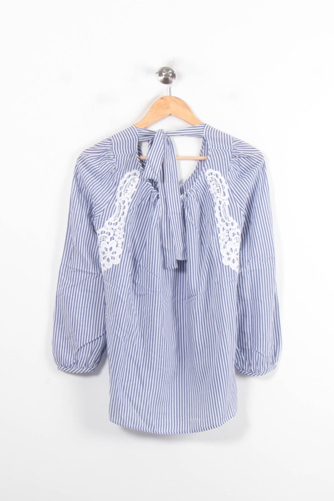Blouse Bleue et Blanche - Taille L/40 de la marque Claudie Pierlot | PARAD78897 - Vendu par Paradigme - Image 2