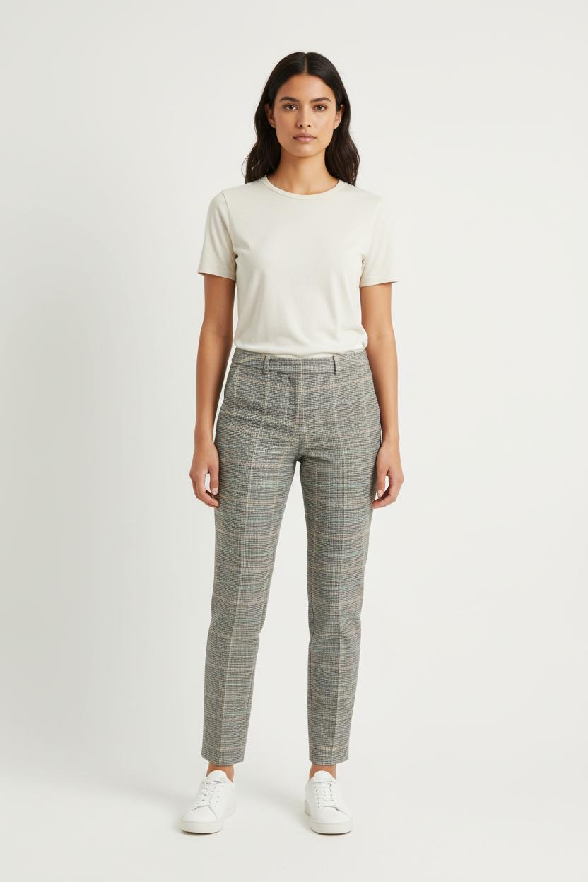 Pantalon Carreaux Beige et Gris - Taille S/36 de la marque ba&sh | PARAD78904 - Vendu par Paradigme - Image 1