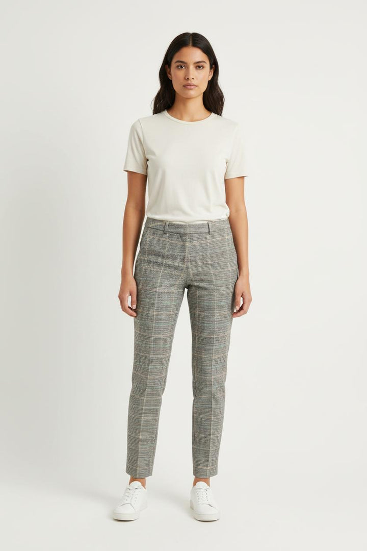 Pantalon Carreaux Beige et Gris - Taille S/36 de la marque ba&sh | PARAD78904 - Vendu par Paradigme - Image 1