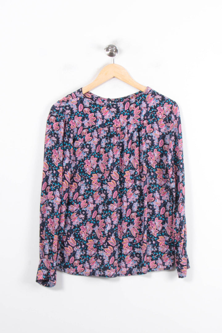 Blouse Fleurie Multicolore - Taille M/38 de la marque La Fée Maraboutée | PARAD78919 - Vendu par Paradigme - Image 4