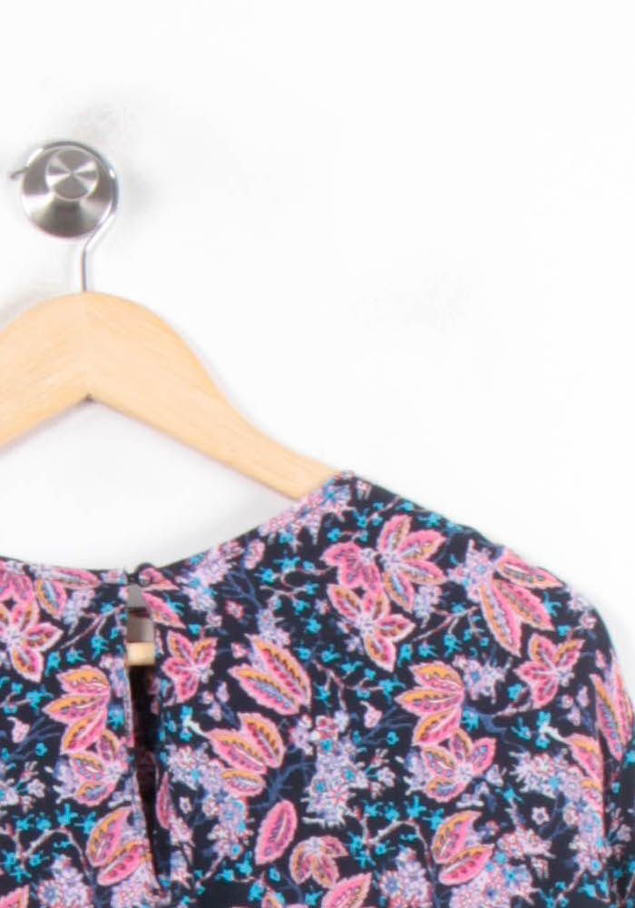 Blouse Fleurie Multicolore - Taille M/38 de la marque La Fée Maraboutée | PARAD78919 - Vendu par Paradigme - Image 3
