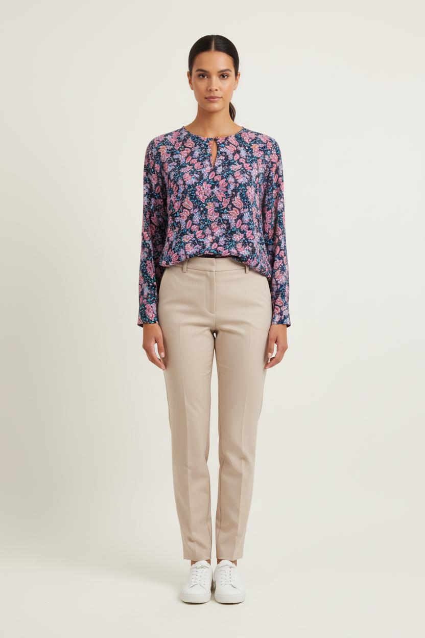 Blouse Fleurie Multicolore - Taille M/38 de la marque La Fée Maraboutée | PARAD78919 - Vendu par Paradigme - Image 1