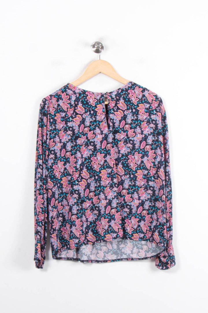 Blouse Fleurie Multicolore - Taille M/38 de la marque La Fée Maraboutée | PARAD78919 - Vendu par Paradigme - Image 2