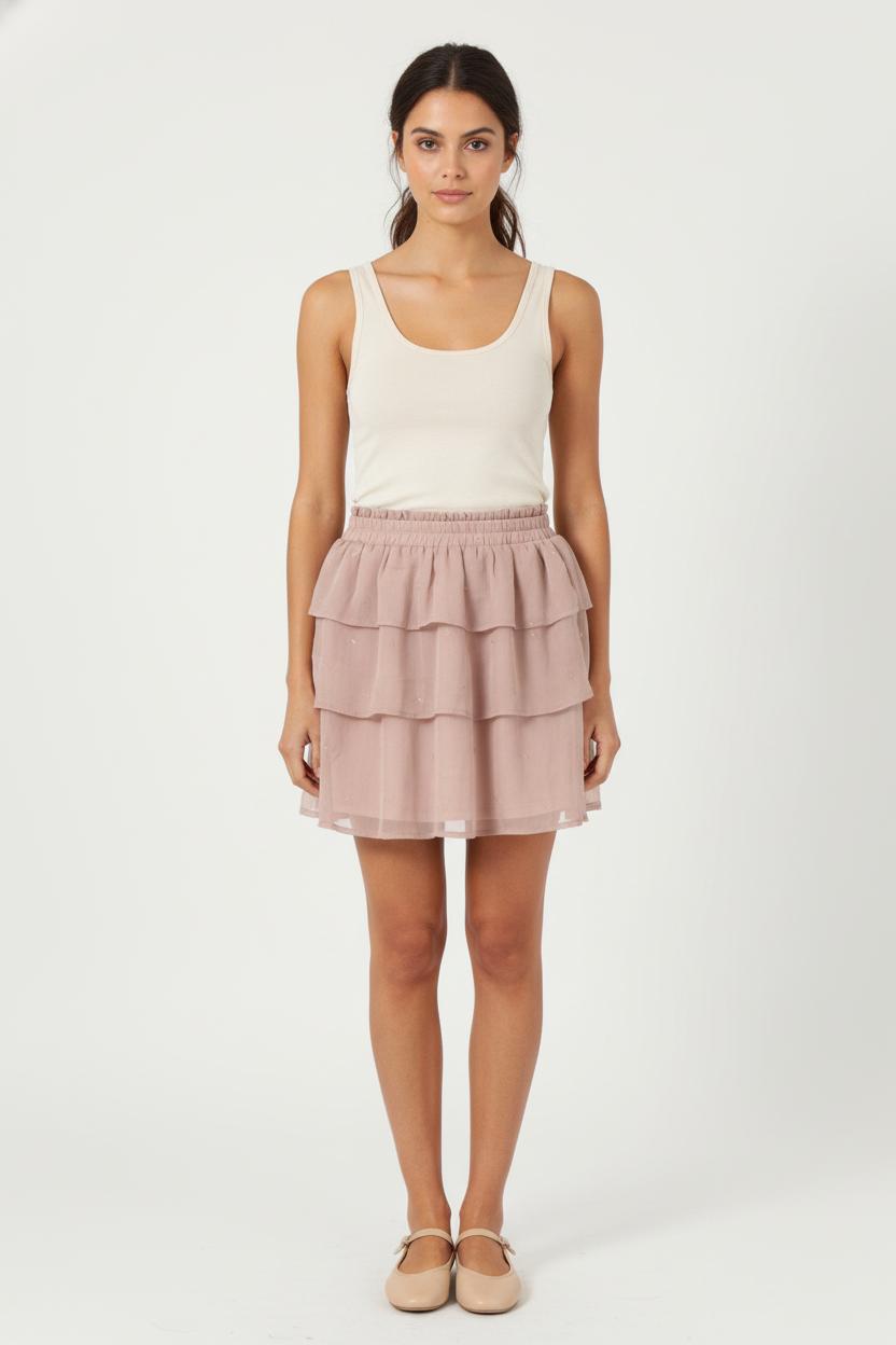 Jupe Volantée Beige - Taille S/36 de la marque Grace & Mila | PARAD78927 - Vendu par Paradigme - Image 1