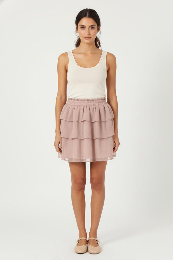 Jupe Volantée Beige - Taille S/36 de la marque Grace & Mila | PARAD78927 - Vendu par Paradigme - Image 1