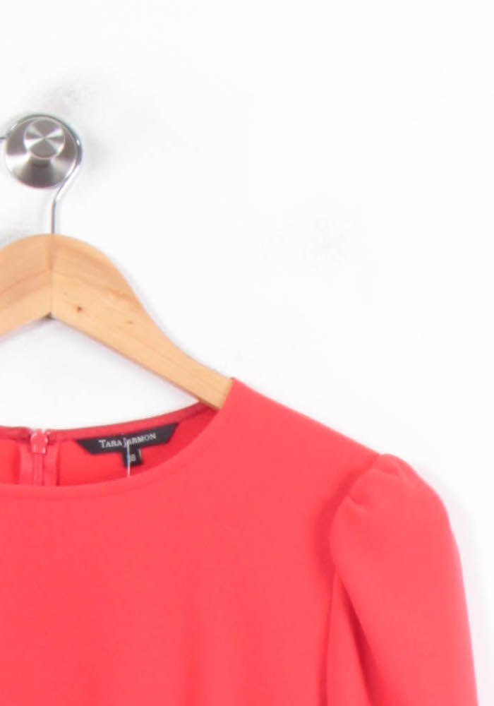 Robe Droite Rouge - Taille M/38 de la marque Tara Jarmon | PARAD78944 - Vendu par Paradigme - Image 3