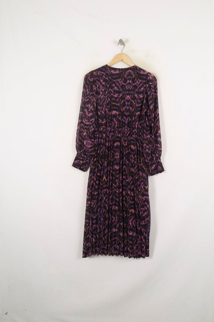 Robe Midi Violette et Noire - Taille XS/34 de la marque Suncoo | PARAD78955 - Vendu par Paradigme - Image 4