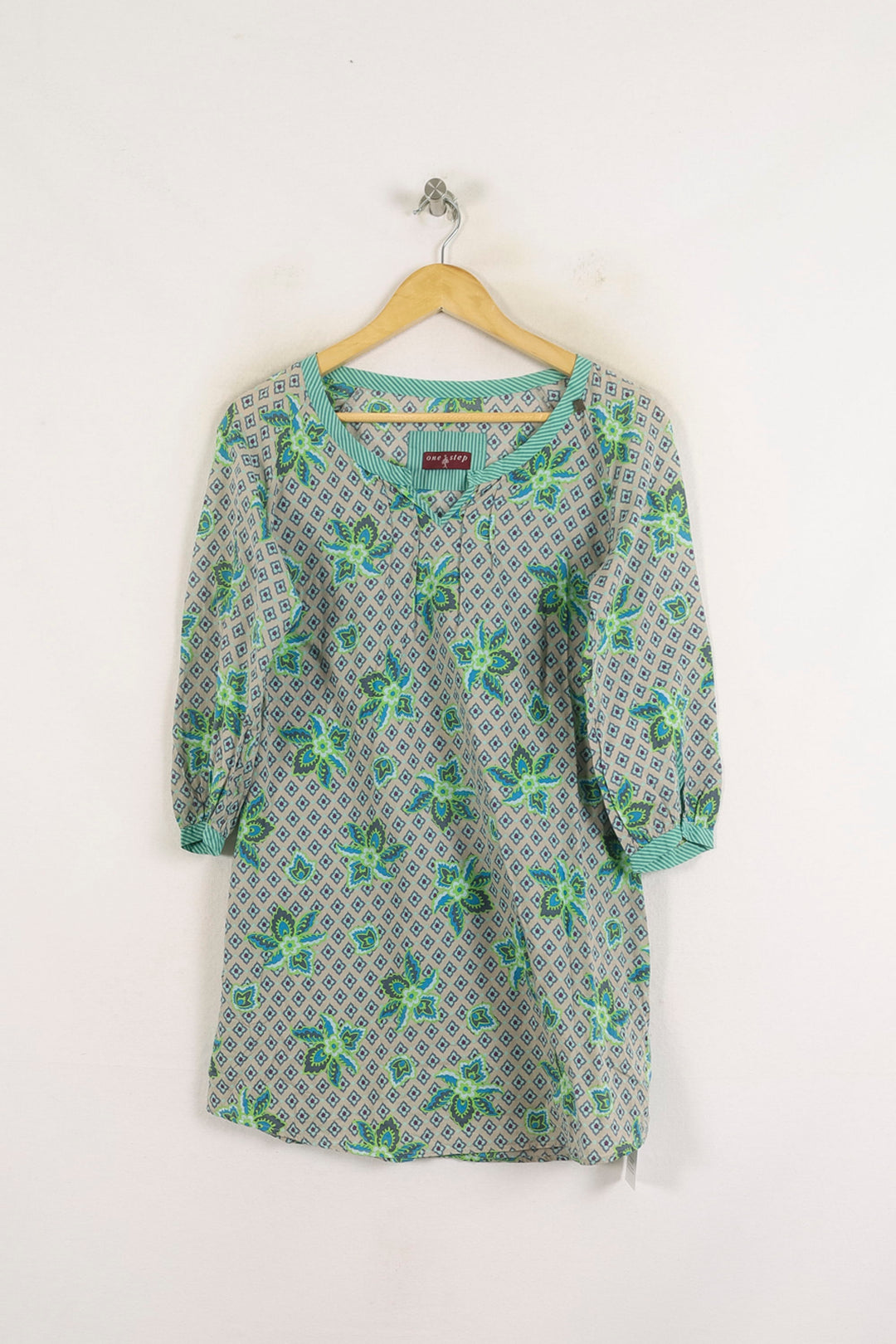 Robe Courte Verte et Bleue - Taille S/36 de la marque One Step | PARAD78975 - Vendu par Paradigme - Image 2