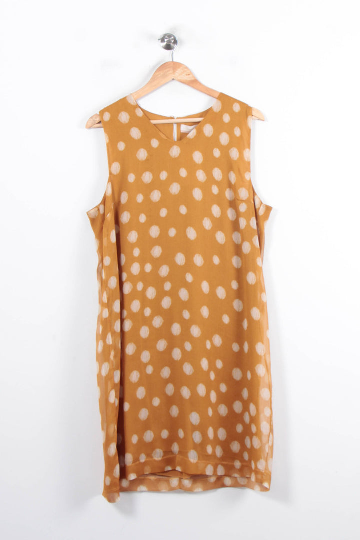 Robe Sans Manches Jaune et Blanche - Taille XL/42 de la marque La Fée Maraboutée | PARAD78994 - Vendu par Paradigme - Image 2