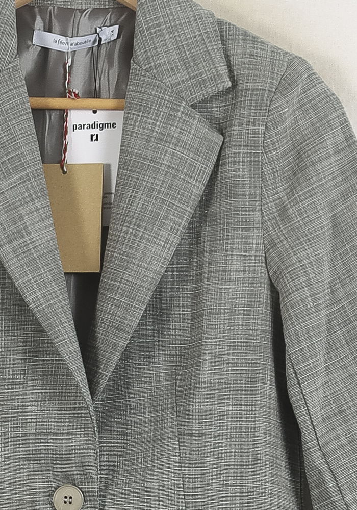 Blazer Gris - Taille XS/34 de la marque La Fée Maraboutée | PARAD79003 - Vendu par Paradigme - Image 3