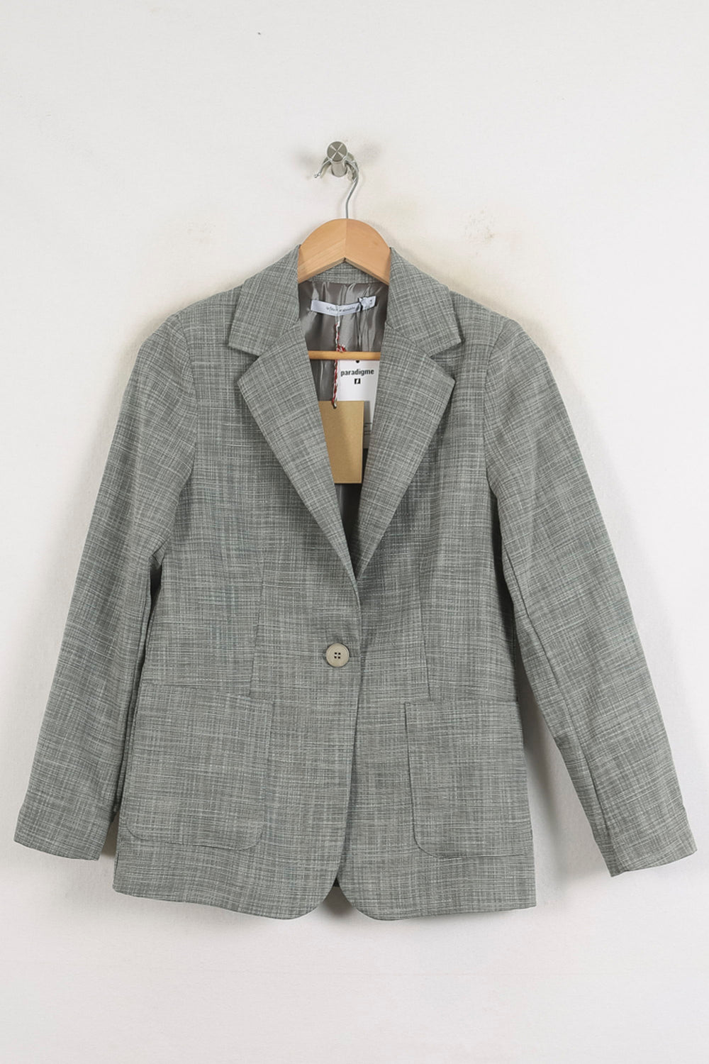 Blazer Gris - Taille XS/34 de la marque La Fée Maraboutée | PARAD79003 - Vendu par Paradigme - Image 2