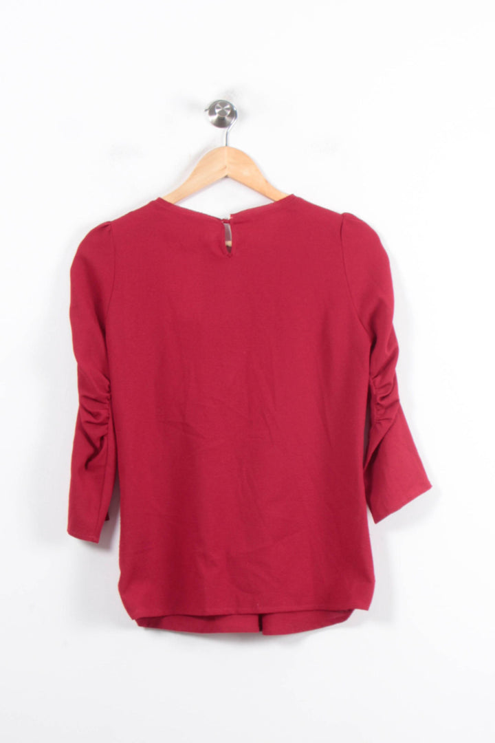 Blouse Rouge - Taille M/38 de la marque IKKS | PARAD79026 - Vendu par Paradigme - Image 4